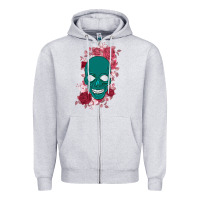 Heather Grey Skull with flowers Zipper Hoodie - Bettercallsaul