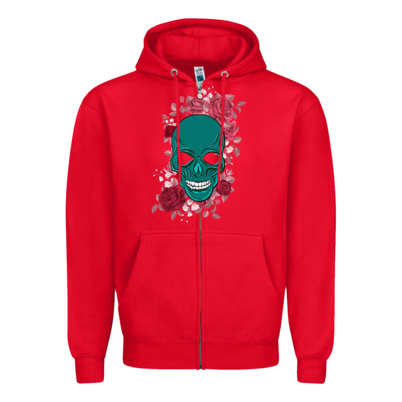 Skull With Flowers Zipper Hoodie by Bettercallsaul | Teevron
