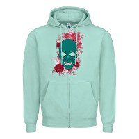 Seafoam Skull with flowers Zipper Hoodie - Bettercallsaul