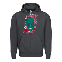 Smoke Skull with flowers Zipper Hoodie - Bettercallsaul