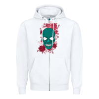 White Skull with flowers Zipper Hoodie - Bettercallsaul