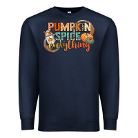 Navy pumpkin spice everything Premium Sweatshirt - CowGirlArtShop