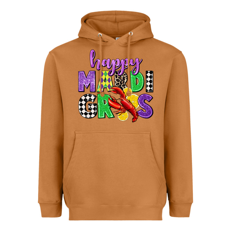 Happy Mardi Gras Heavyweight Hoodie by CowGirlArtShop | Teevron