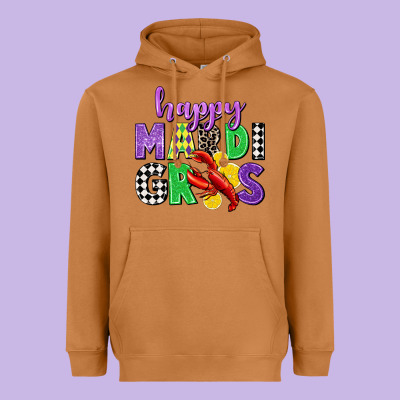 Happy Mardi Gras Heavyweight Hoodie Designed By Cowgirlartshop