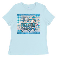 Baby Blue it s freezin season Ladies Tee - JahusDesignShop