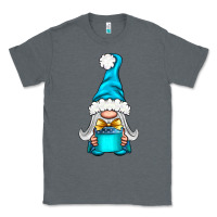 Charcoal Heather winter gnome with gift Classic Tee - NancyCooperArtShop