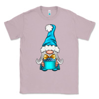 Lilac winter gnome with gift Classic Tee - NancyCooperArtShop