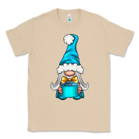 Mushroom winter gnome with gift Classic Tee - NancyCooperArtShop