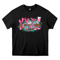 Black breast cancer nurse Heavy Core Tee - AdoDesignShop