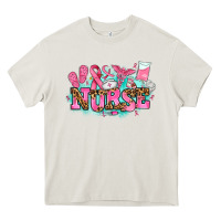 Cream breast cancer nurse Heavy Core Tee - AdoDesignShop