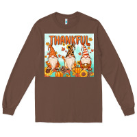 Chestnut thankful gnome Long Sleeve Tee - MaliasSmallBusiness