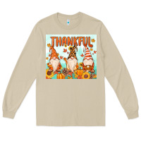 Mushroom thankful gnome Long Sleeve Tee - MaliasSmallBusiness