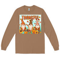 Toasted Coconut thankful gnome Long Sleeve Tee - MaliasSmallBusiness