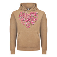 Vintage Coffee breast cancer awareness heart Vintage Hoodie - MaliasSmallBusiness