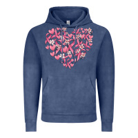 Vintage Denim breast cancer awareness heart Vintage Hoodie - MaliasSmallBusiness