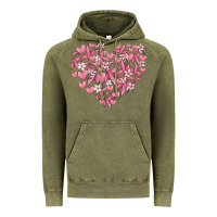 Vintage Olive breast cancer awareness heart Vintage Hoodie - MaliasSmallBusiness