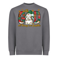 Storm With God all things are possible with snowman Heavyweight Sweatshirt - NancyCooperArtShop