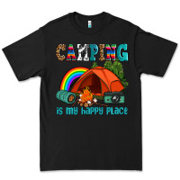 Black camping is my happy  place Premium Tee - AdoDesignShop