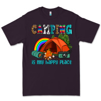 Plum camping is my happy  place Premium Tee - AdoDesignShop