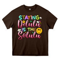 Chocolate Brown staying delulu is the solulu Heavy Core Tee - Artiststas