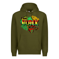 Army Green i am black history Premium Hoodie - CowGirlArtShop