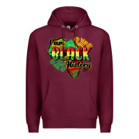Burgundy i am black history Premium Hoodie - CowGirlArtShop