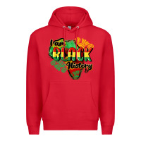 Red i am black history Premium Hoodie - CowGirlArtShop