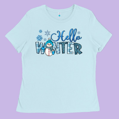 Hello Winter Ladies Tee Designed By Jahusdesignshop