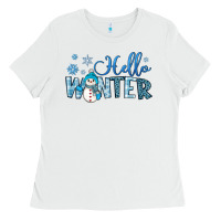 White hello winter Ladies Tee - JahusDesignShop