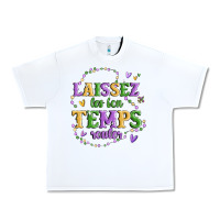 White laissez les bon temps rouler Urban Heavy Tee - MaliasSmallBusiness