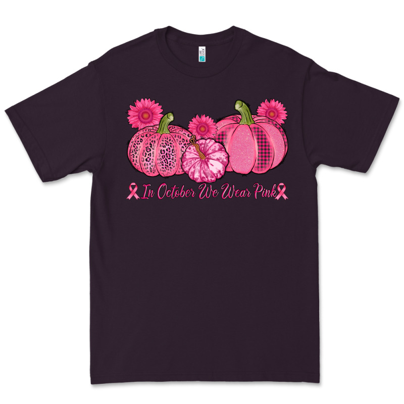 In October We Wear Pink Pumpkins Premium Tee by AdoDesignShop | Teevron