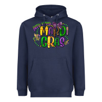Navy little miss mardi gras Heavyweight Hoodie - CowGirlArtShop