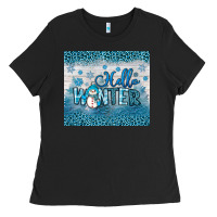 Black hello winter Ladies Tee - JahusDesignShop