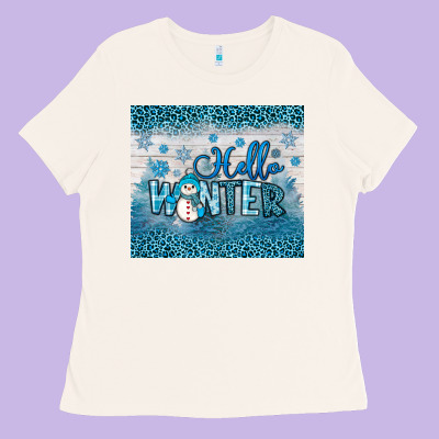 Hello Winter Ladies Tee Designed By Jahusdesignshop