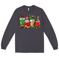 Smoke Christmas tractor coffee cup Long Sleeve Tee - NancyCooperArtShop