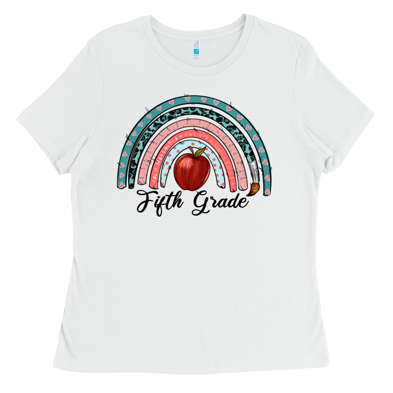Fifth Grade Rainbow Ladies Tee by RanaPortraitStore | Teevron