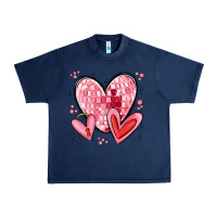 Navy valentines hearts Urban Heavy Tee - MaliasSmallBusiness