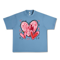 Pebble Blue valentines hearts Urban Heavy Tee - MaliasSmallBusiness