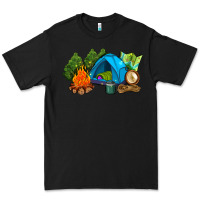 Black camp in the woods Premium Tee - AdoDesignShop