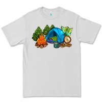 Dove Grey camp in the woods Premium Tee - AdoDesignShop
