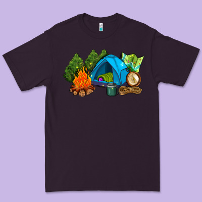 Camp In The Woods Premium Tee Designed By Adodesignshop