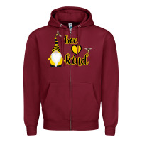 Burgundy Bee Kind Zipper Hoodie - Bettercallsaul