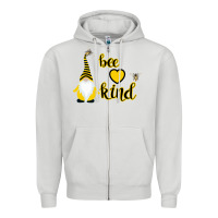 Dove Grey Bee Kind Zipper Hoodie - Bettercallsaul