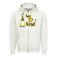 Oatmeal Heather Bee Kind Zipper Hoodie - Bettercallsaul