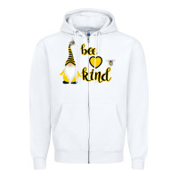 White Bee Kind Zipper Hoodie - Bettercallsaul