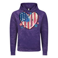 Cloud Purple usa heart Vintage Hoodie - MaliasSmallBusiness