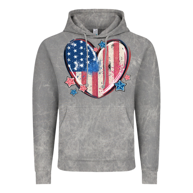 Usa Heart Vintage Hoodie by MaliasSmallBusiness | Teevron
