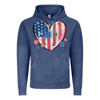 Vintage Denim usa heart Vintage Hoodie - MaliasSmallBusiness