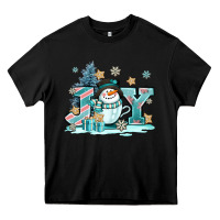 Black cute coffeecup snowmanand joy Heavy Core Tee - AdoDesignShop