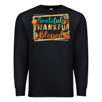 Black thankful grateful blessed Premium Sweatshirt - CowGirlArtShop